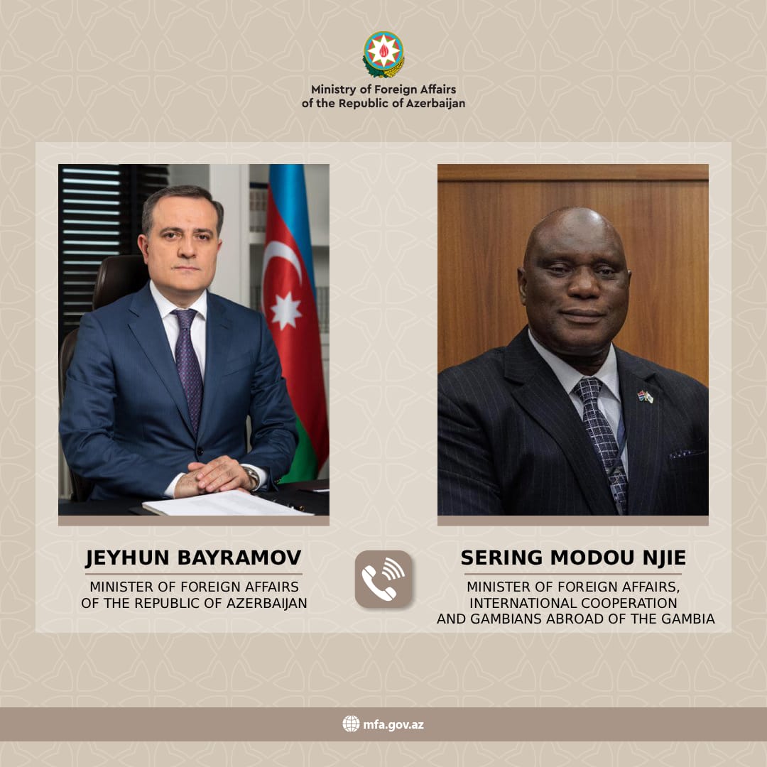 Azerbaijan, Gambia FMs hold telephone talk