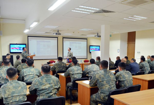 NATO mobile training team holding seminar in Azerbaijan's Baku