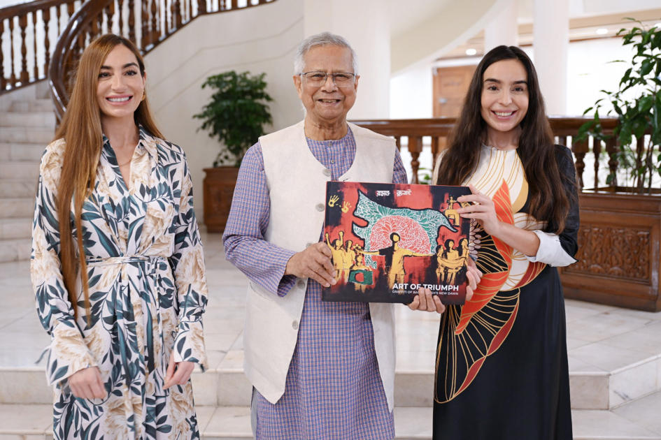 VP of Heydar Aliyev Foundation Leyla Aliyeva and Head of Baku Media Center Arzu Aliyeva meet with Chief Adviser of Bangladesh’s Interim Government in Dhaka (PHOTO)