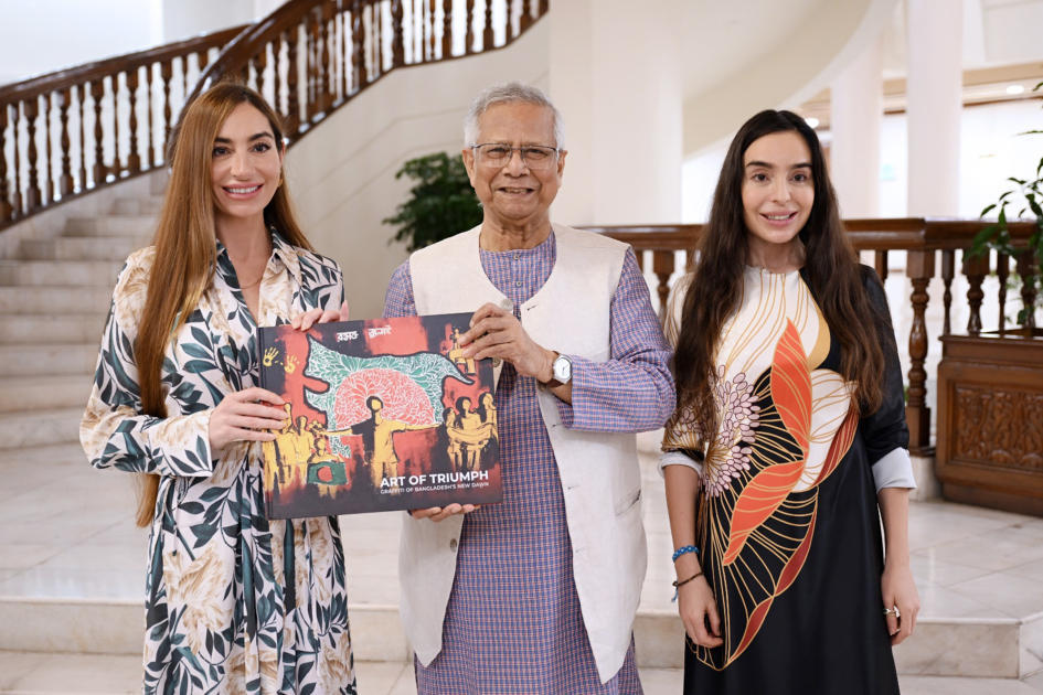 VP of Heydar Aliyev Foundation Leyla Aliyeva and Head of Baku Media Center Arzu Aliyeva meet with Chief Adviser of Bangladesh’s Interim Government in Dhaka (PHOTO)