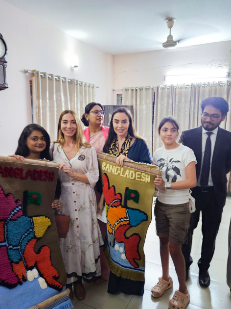 VP of Heydar Aliyev Foundation Leyla Aliyeva and Head of Baku Media Center Arzu Aliyeva visit orphanage in Dhaka (PHOTO)