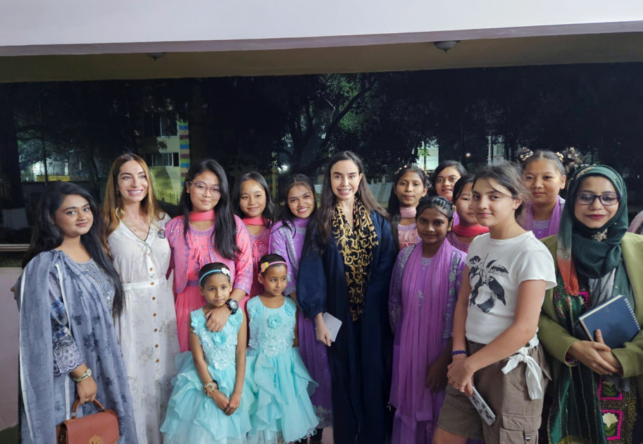 VP of Heydar Aliyev Foundation Leyla Aliyeva and Head of Baku Media Center Arzu Aliyeva visit orphanage in Dhaka (PHOTO)