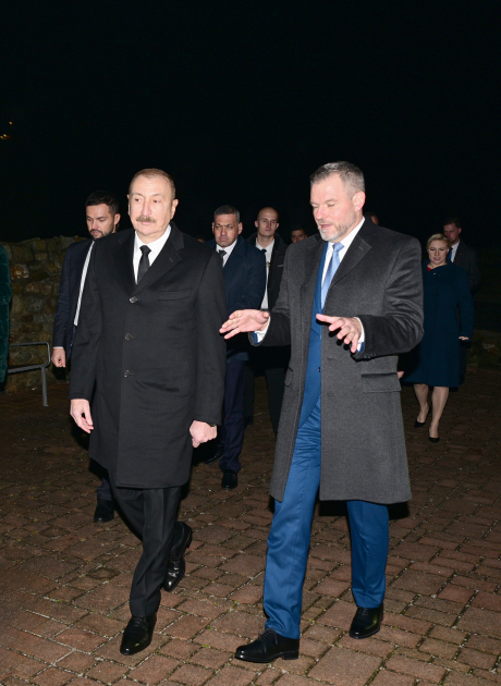 President Ilham Aliyev, President Peter Pellegrini visit Devin Castle in Bratislava (PHOTO)