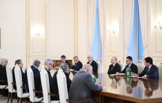 President Ilham Aliyev receives delegation led by Iranian Foreign Minister (PHOTO)