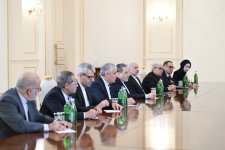 President Ilham Aliyev receives delegation led by Iranian Foreign Minister (PHOTO)