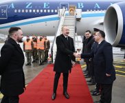 President Ilham Aliyev arrives in Slovakia for official visit (PHOTO)