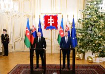 President Ilham Aliyev, President of Slovakia make press statements (PHOTO/VIDEO)