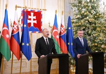 President Ilham Aliyev, President of Slovakia make press statements (PHOTO/VIDEO)