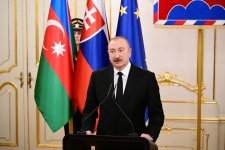 President Ilham Aliyev, President of Slovakia make press statements (PHOTO/VIDEO)