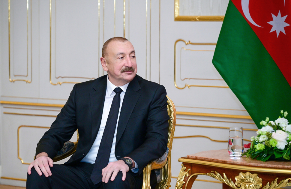 President Ilham Aliyev, President of Slovakia hold one-on-one meeting (PHOTO)
