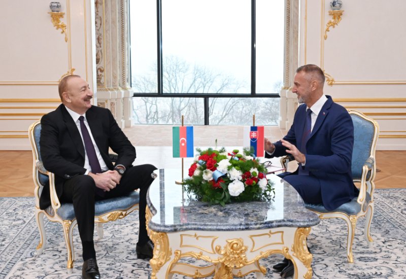 President Ilham Aliyev holds one-on-one and expanded meetings with Speaker of National Council of Slovakia (PHOTO)