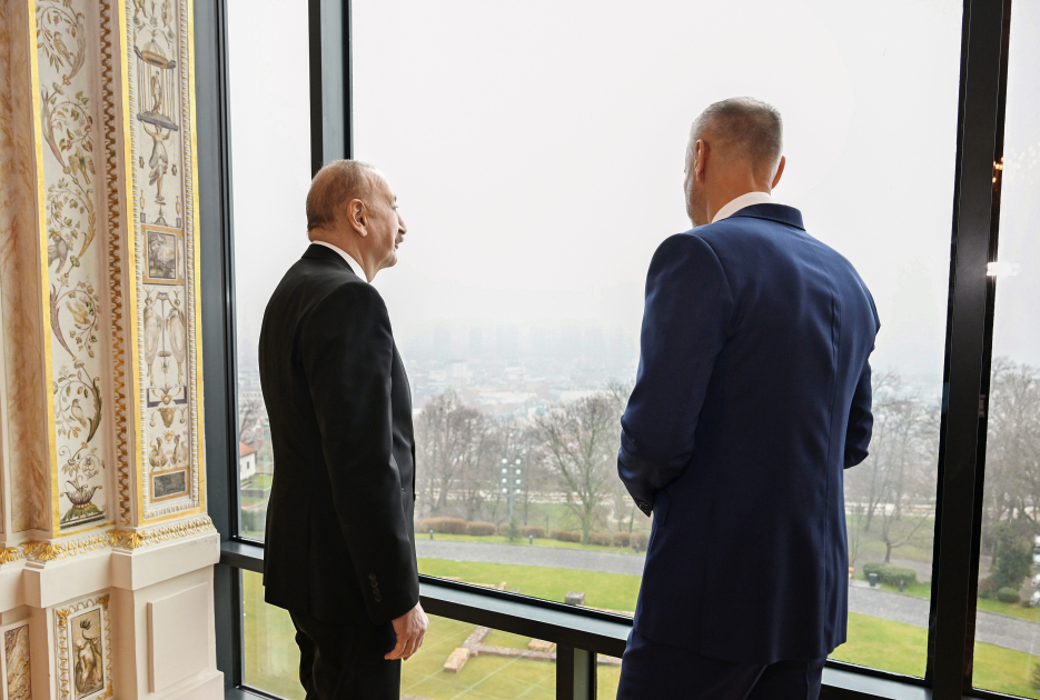 President Ilham Aliyev holds one-on-one and expanded meetings with Speaker of National Council of Slovakia (PHOTO)