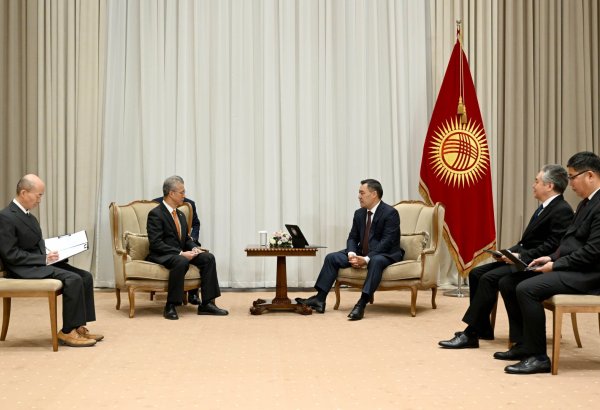 President of Kyrgyzstan Sadyr Japarov meets with Japanese Ambassador Ryuichi Hirano