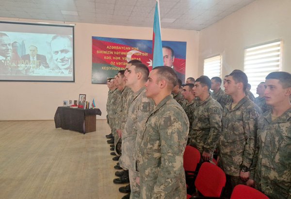 Azerbaijan's Land Forces hold events on “Year of Constitution and Sovereignty” (PHOTO)