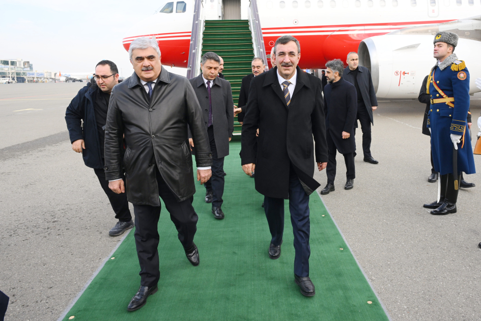 Türkiye's Vice President Cevdet Yilmaz arrives in Azerbaijan