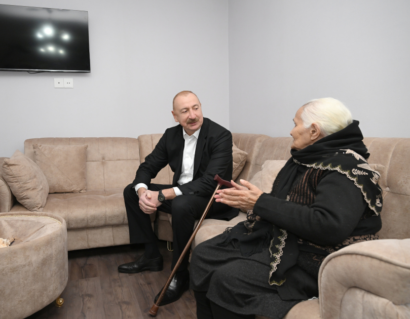 President Ilham Aliyev visits Karkijahan settlement in Khankendi (PHOTO)