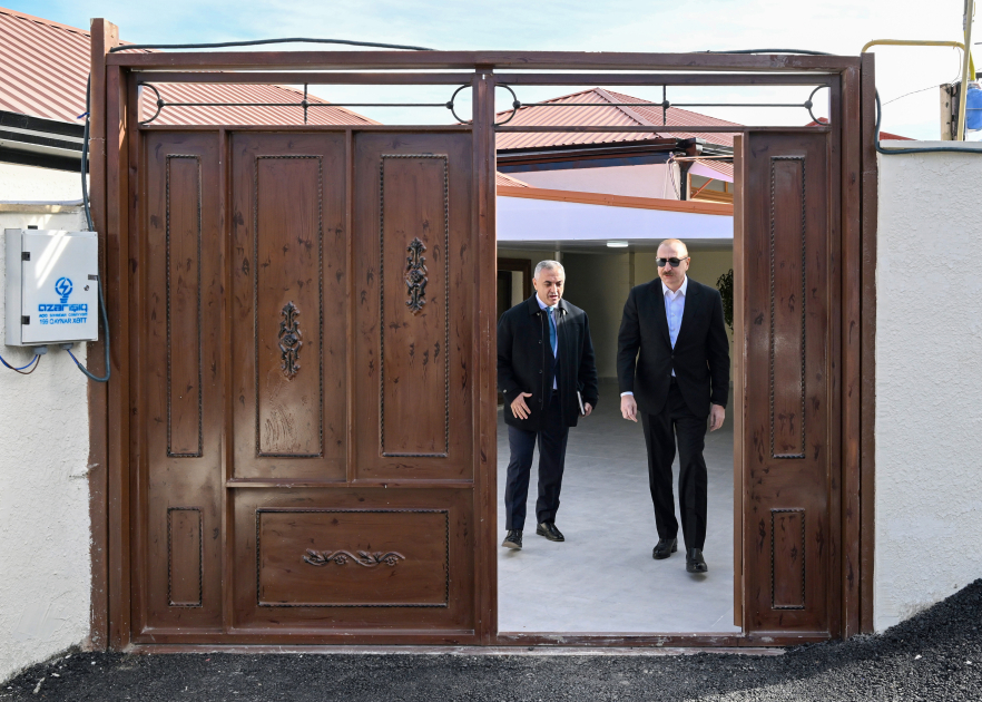 President Ilham Aliyev visits Karkijahan settlement in Khankendi (PHOTO)