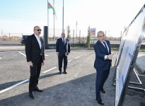 President Ilham Aliyev attends opening of metal electric pole production facility in Aghdam (PHOTO)