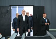 President Ilham Aliyev attends opening of metal electric pole production facility in Aghdam (PHOTO)