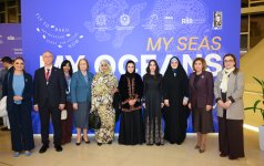 VP of Heydar Aliyev Foundation Leyla Aliyeva and Iranian President's daughter Zahra Pezeshkian visit exhibition "My Seas, My Oceans" (PHOTO)
