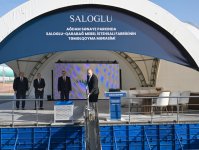 President Ilham Aliyev lays foundation stone for production facility of Saloglu Garabagh LLC in Aghdam Industrial Park (PHOTO)