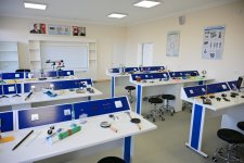 President Ilham Aliyev attends opening of Secondary School No. 1 in Karkijahan settlement after major renovations (PHOTO)