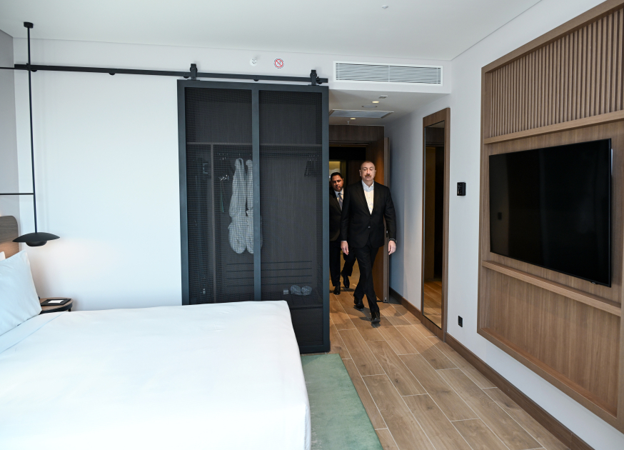President Ilham Aliyev attends opening of Hilton Garden Inn hotel in Aghdam (PHOTO/VIDEO)