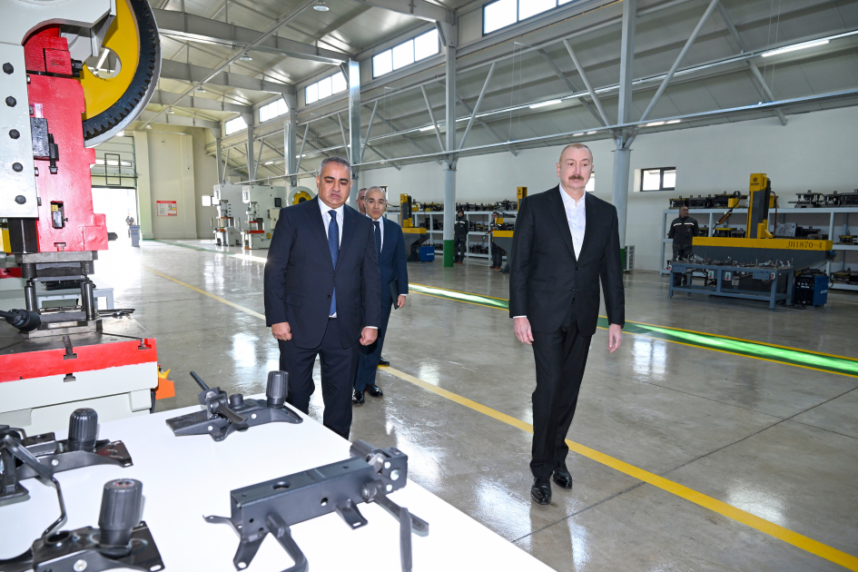 President Ilham Aliyev attends opening of office furniture and furniture accessories production facility in Ballija village of Khojaly (PHOTO)