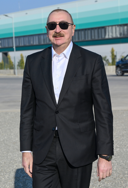 President Ilham Aliyev lays foundation stone for production facility of Saloglu Garabagh LLC in Aghdam Industrial Park (PHOTO)