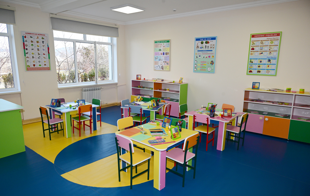 President Ilham Aliyev attends opening of Secondary School No. 1 in Karkijahan settlement after major renovations (PHOTO)