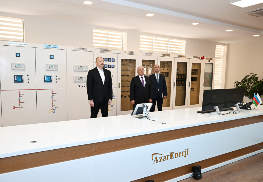 President Ilham Aliyev attends opening of Khankendi-1 substation (PHOTO)