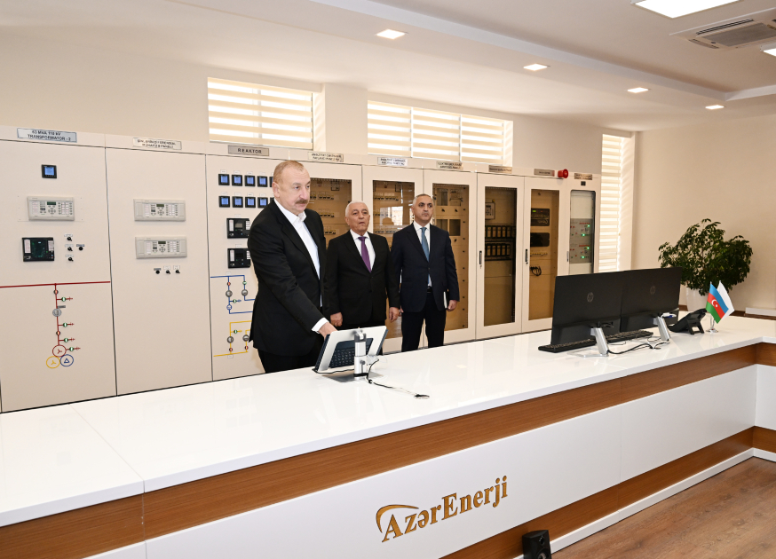 President Ilham Aliyev attends opening of Khankendi-1 substation (PHOTO)