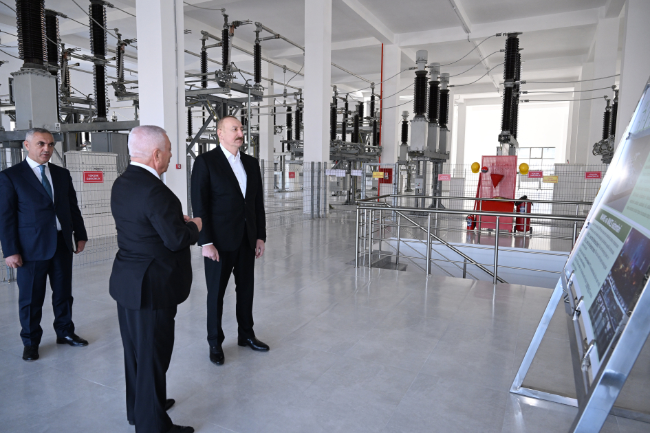 President Ilham Aliyev attends opening of Khankendi-1 substation (PHOTO)
