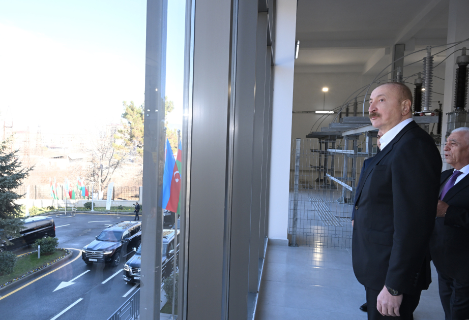 President Ilham Aliyev attends opening of Khankendi-1 substation (PHOTO)