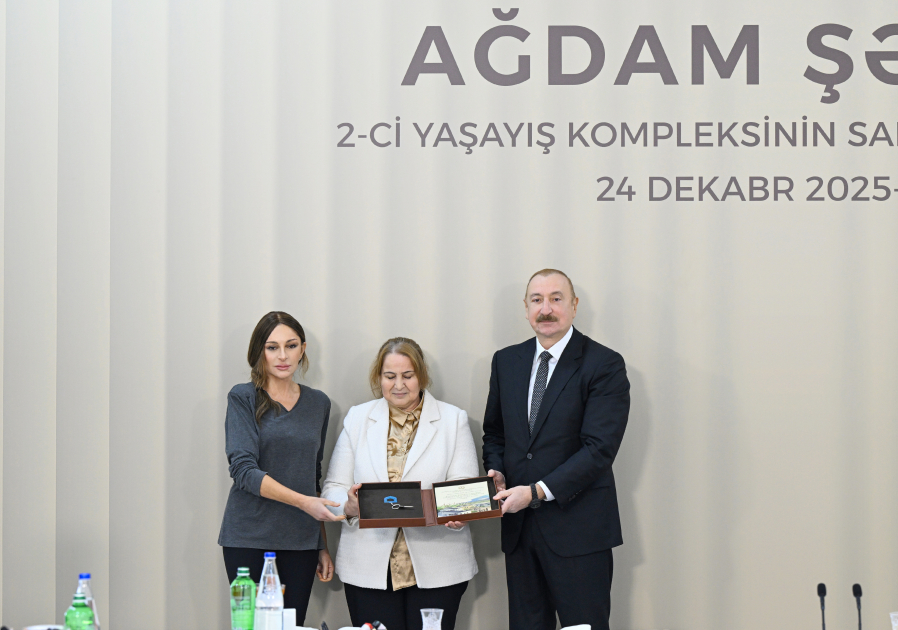 President Ilham Aliyev, First Lady Mehriban Aliyeva attend opening of second residential complex in Aghdam, meet with residents (PHOTO/VIDEO)