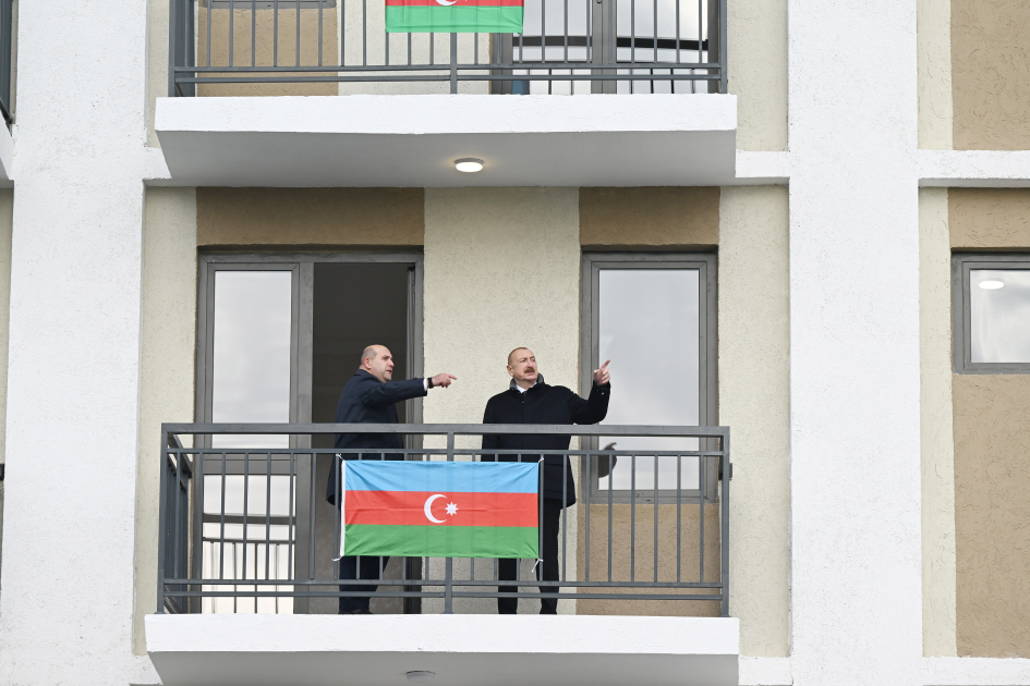 President Ilham Aliyev, First Lady Mehriban Aliyeva attend opening of second residential complex in Aghdam, meet with residents (PHOTO/VIDEO)