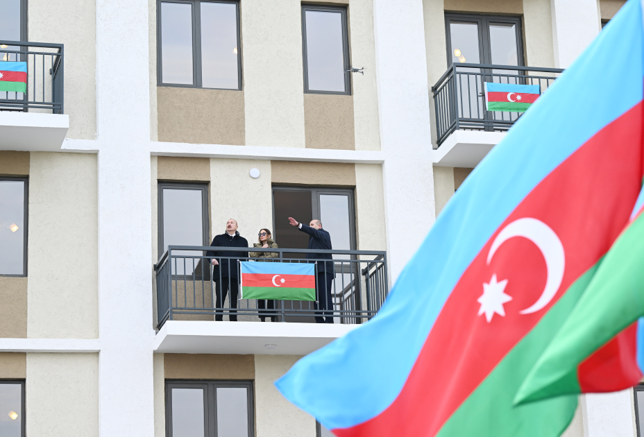 President Ilham Aliyev, First Lady Mehriban Aliyeva attend opening of second residential complex in Aghdam, meet with residents (PHOTO/VIDEO)