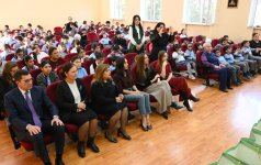 VP of Heydar Aliyev Foundation Leyla Aliyeva, Arzu Aliyeva, and Alena Aliyeva visit Special Boarding General Education School No. 5 in Baku (PHOTO)