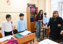 VP of Heydar Aliyev Foundation Leyla Aliyeva, Arzu Aliyeva, and Alena Aliyeva visit Special Boarding General Education School No. 5 in Baku (PHOTO)