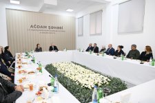 President Ilham Aliyev, First Lady Mehriban Aliyeva attend opening of second residential complex in Aghdam, meet with residents (PHOTO/VIDEO)