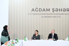 President Ilham Aliyev, First Lady Mehriban Aliyeva attend opening of second residential complex in Aghdam, meet with residents (PHOTO/VIDEO)