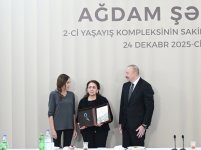President Ilham Aliyev, First Lady Mehriban Aliyeva attend opening of second residential complex in Aghdam, meet with residents (PHOTO/VIDEO)