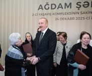 President Ilham Aliyev, First Lady Mehriban Aliyeva attend opening of second residential complex in Aghdam, meet with residents (PHOTO/VIDEO)