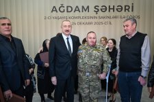 President Ilham Aliyev, First Lady Mehriban Aliyeva attend opening of second residential complex in Aghdam, meet with residents (PHOTO/VIDEO)
