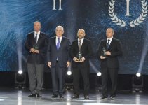 VP of Heydar Aliyev Foundation Leyla Aliyeva and Head of Baku Media Center Arzu Aliyeva attend Gala Ceremony regarding year's sports results