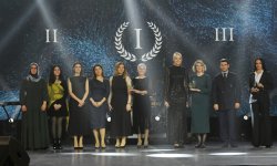 VP of Heydar Aliyev Foundation Leyla Aliyeva and Head of Baku Media Center Arzu Aliyeva attend Gala Ceremony regarding year's sports results