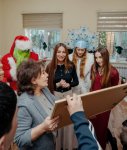 VP of Heydar Aliyev Foundation Leyla Aliyeva, Arzu Aliyeva, and Alena Aliyeva share holiday joy with children at “Clean World” shelter (PHOTO)