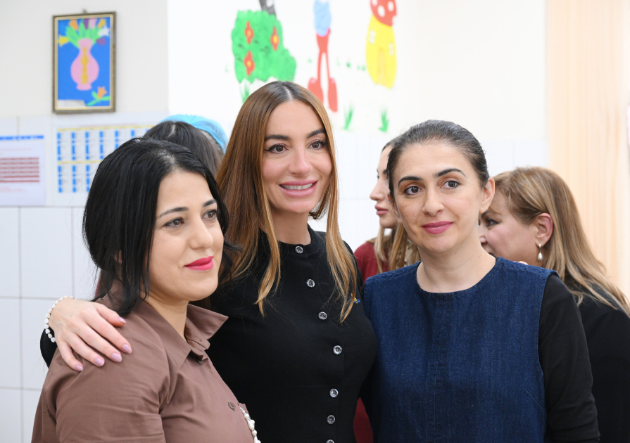 VP of Heydar Aliyev Foundation Leyla Aliyeva, Arzu Aliyeva, and Alena Aliyeva visit Special Boarding General Education School No. 5 in Baku (PHOTO)