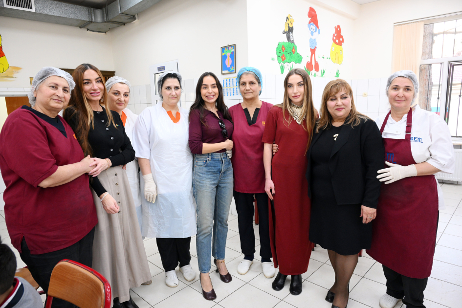 VP of Heydar Aliyev Foundation Leyla Aliyeva, Arzu Aliyeva, and Alena Aliyeva visit Special Boarding General Education School No. 5 in Baku (PHOTO)