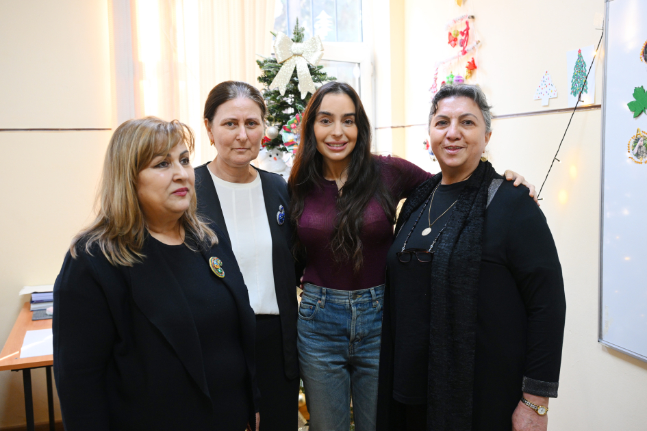 VP of Heydar Aliyev Foundation Leyla Aliyeva, Arzu Aliyeva, and Alena Aliyeva visit Special Boarding General Education School No. 5 in Baku (PHOTO)